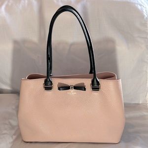 Kate Spade light pink & black leather bag
